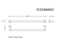 MEDIDAS TOALLERO LAVABO 60cm KUBIC COSMIC